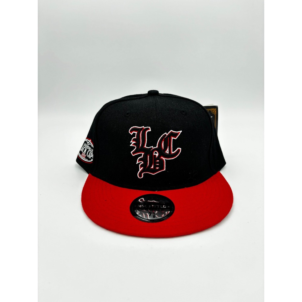 Headgear Classics Louisville Black Caps 1931 Fitted Hat 7 5/8 Black Red HGNL130